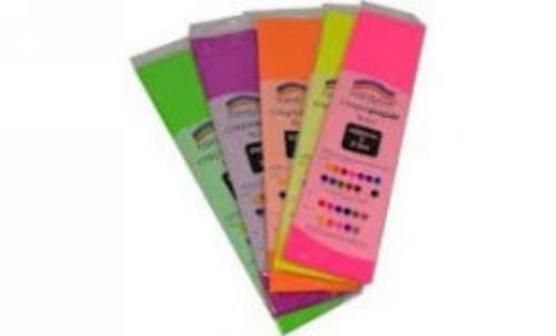 Picture of CREPE RAINBOW PAPER FLURO ASSTD ( GRN/YE