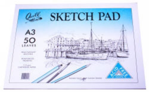 Picture of SKETCH PAD QUILL A3 ACID FREE 50LF