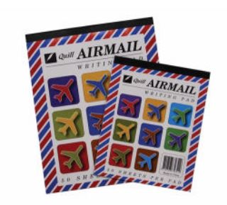 Picture of WRITING PAD AIRMAIL QUILL 10X8 RULED 50L