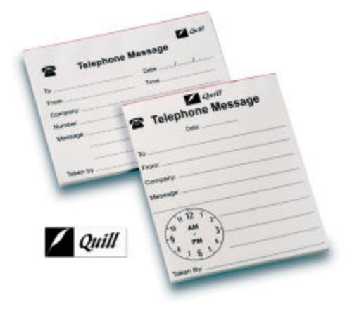 Picture of TELEPHONE MESSAGE PADS QUILL W/CLOCK