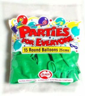 Picture of BALLOONS GREEN 15 PK