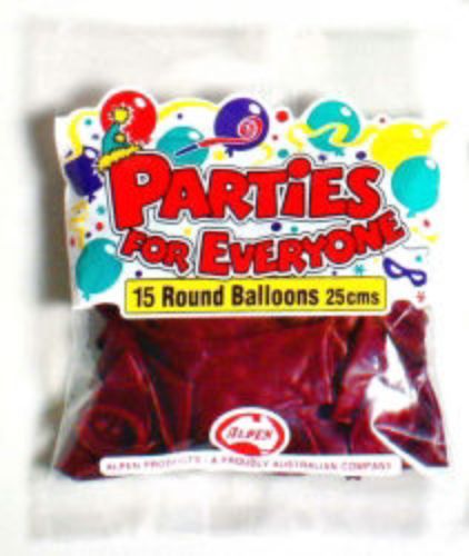 Picture of BALLOONS ALPEN LGE MAROON 15S