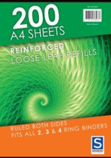 Picture of LOOSE LEAF REFILL FOOLSCAP 200 SHEETS