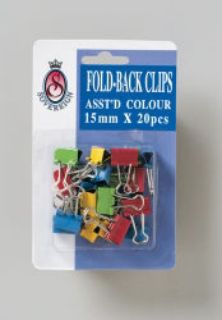 Picture of FOLDBACK CLIPS SOVEREIGN 15MM ASST COLS