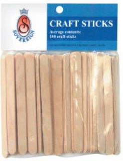 Picture of CRAFT POPSTICKS PLAIN PK150 (72 PER CTN)