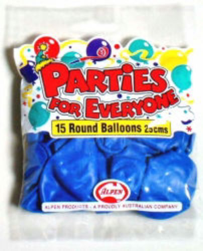 Picture of BALLOONS BLUE 15 PK