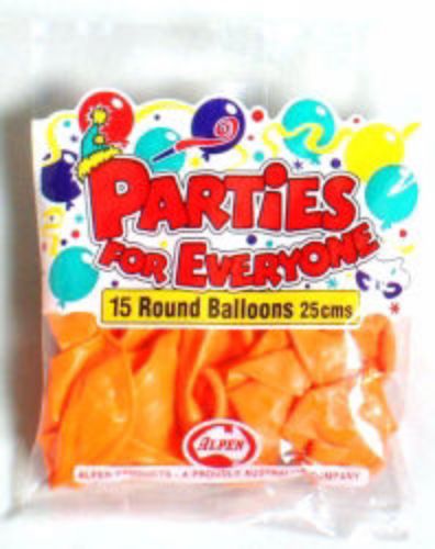 Picture of BALLOONS ORANGE 15 PK