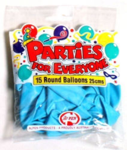 Picture of BALLONS LIGHT BLUE 15 PK