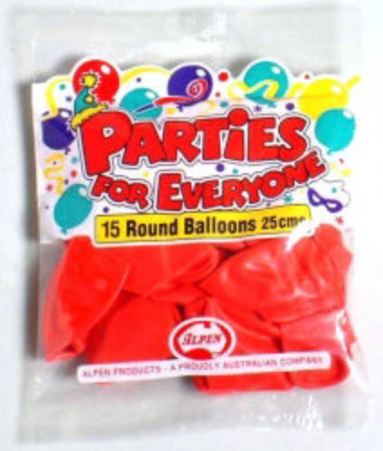 Picture of BALLOONS RED 15 PK