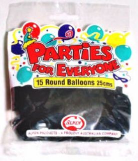 Picture of BALLOONS BLACK 15 PK