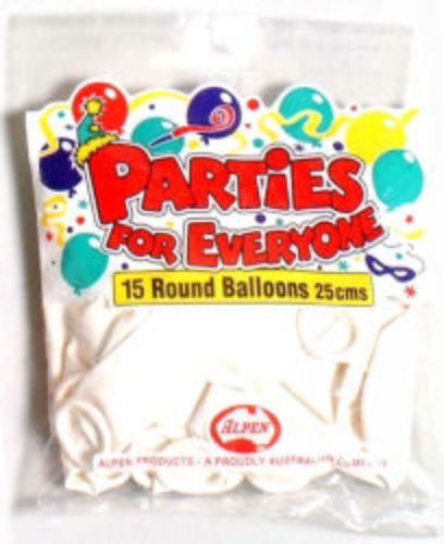 Picture of BALLOONS WHITE 15 PK