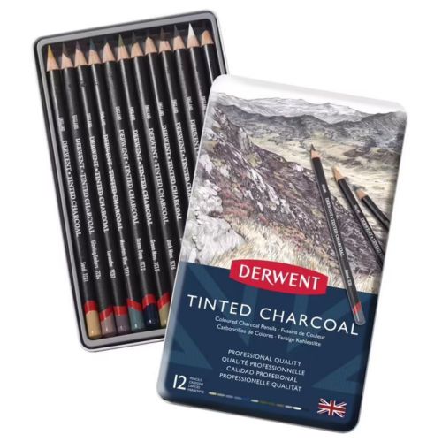 Picture of TINTED CHARCOAL PENCIL TIN 12